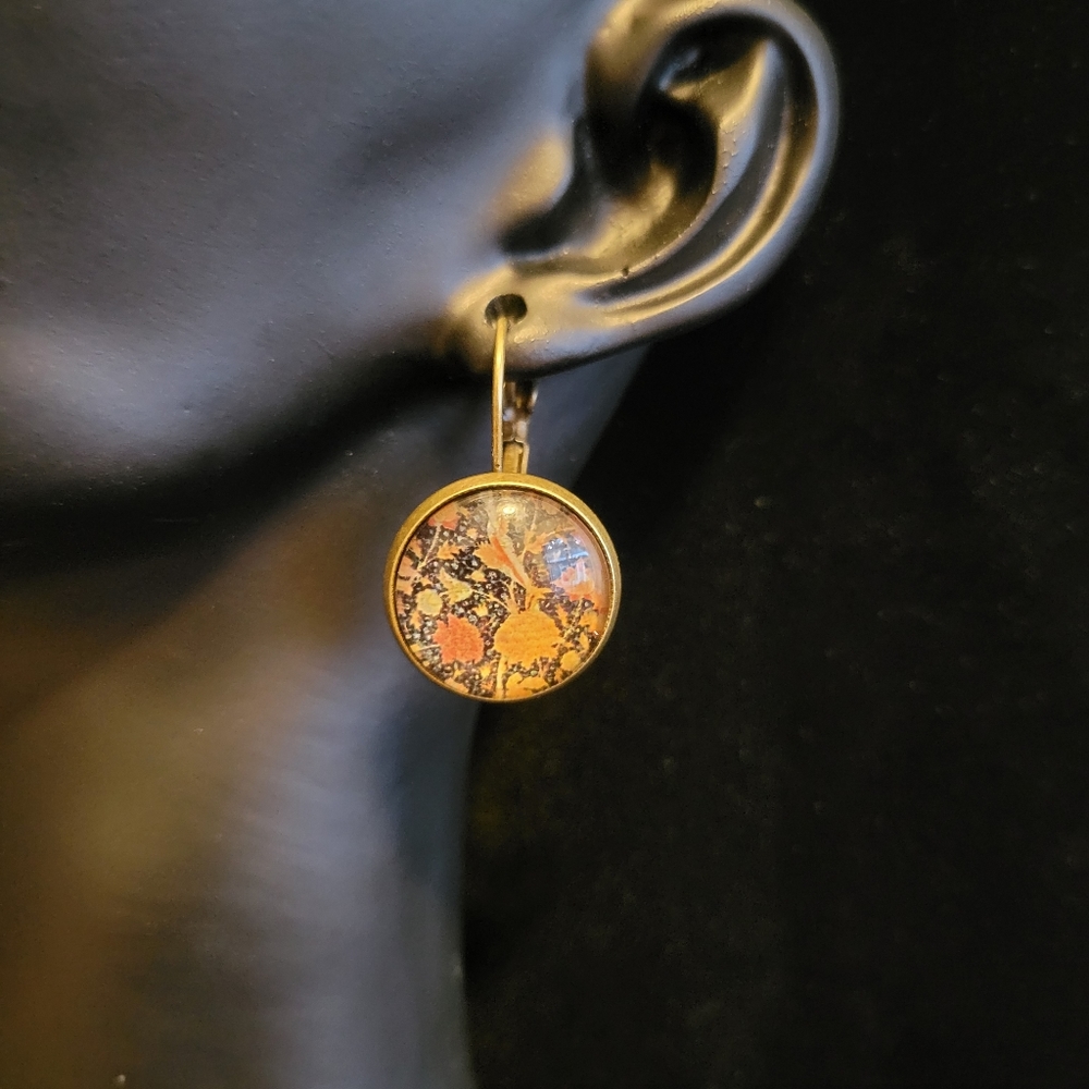 Fall Floral Dangle Earrings - Picture 2 of 4